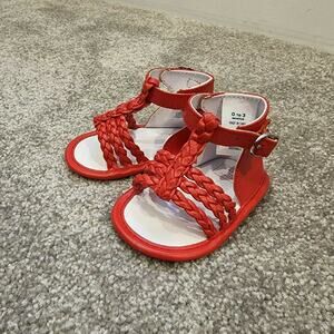 Janie & Jack Baby Girls Red Sandals Sz 0-3M